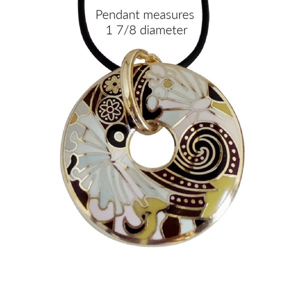 Fashion Statement Enamel Pendant Necklace - Picture 3 of 4